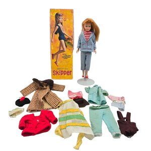Vintage Skipper Barbie Doll 1963 With Box And Clothes Mattel Read
